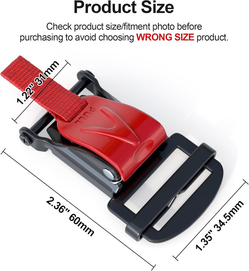 JAGASOL Helmet Quick Release Buckle Kit for Motorcycle Helmet, Metal Motorcycle Helmet Accessories, Helmet Chin Strap Replace D-RING Helmets Up to 1", Suitable for Full Helmet, Half Helmet, 3/4 Helmet - Image 3